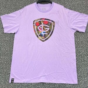 Greg Lutzka Shirt Men Extra Large Purple Grassroots Short‎ Sleeve Cotton XL